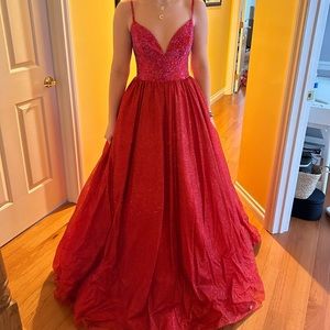 Sherri Hill Red Prom Dress